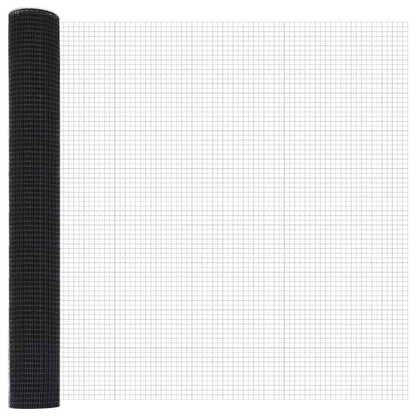 Fence Post Grey 25 x 1.2 m (12 x 12 mm mesh) Steel and PVC