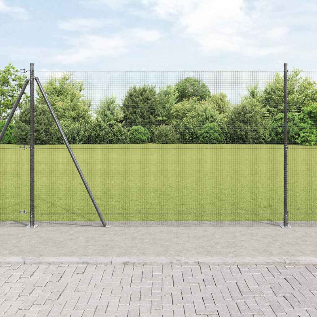 Fence Post Grey 25 x 1.4 m (19 x 19 mm mesh) Steel and PVC