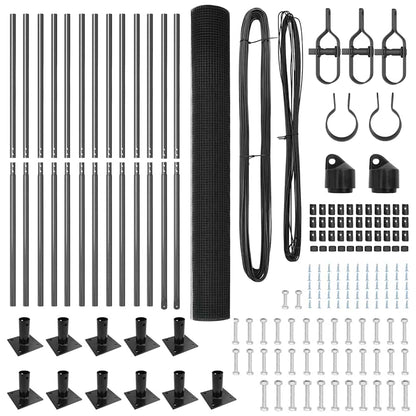 Fence Post Grey 25 x 1.4 m (19 x 19 mm mesh) Steel and PVC