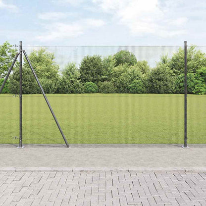Fence Post Grey 25 x 1.5 m (16 x 16 mm mesh) Steel and PVC