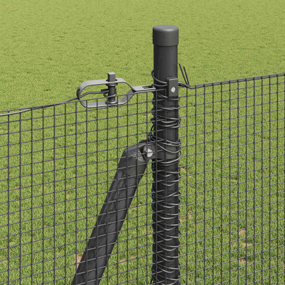 Fence Post Grey 25 x 1.6 m (12 x 12 mm mesh) Steel and PVC