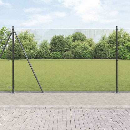 Fence Post Grey 25 x 1.6 m (12 x 12 mm mesh) Steel and PVC