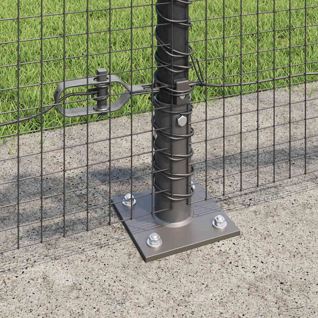 Fence Post Grey 50 x 0.4 m (25 x 25 mm mesh) Steel and PVC