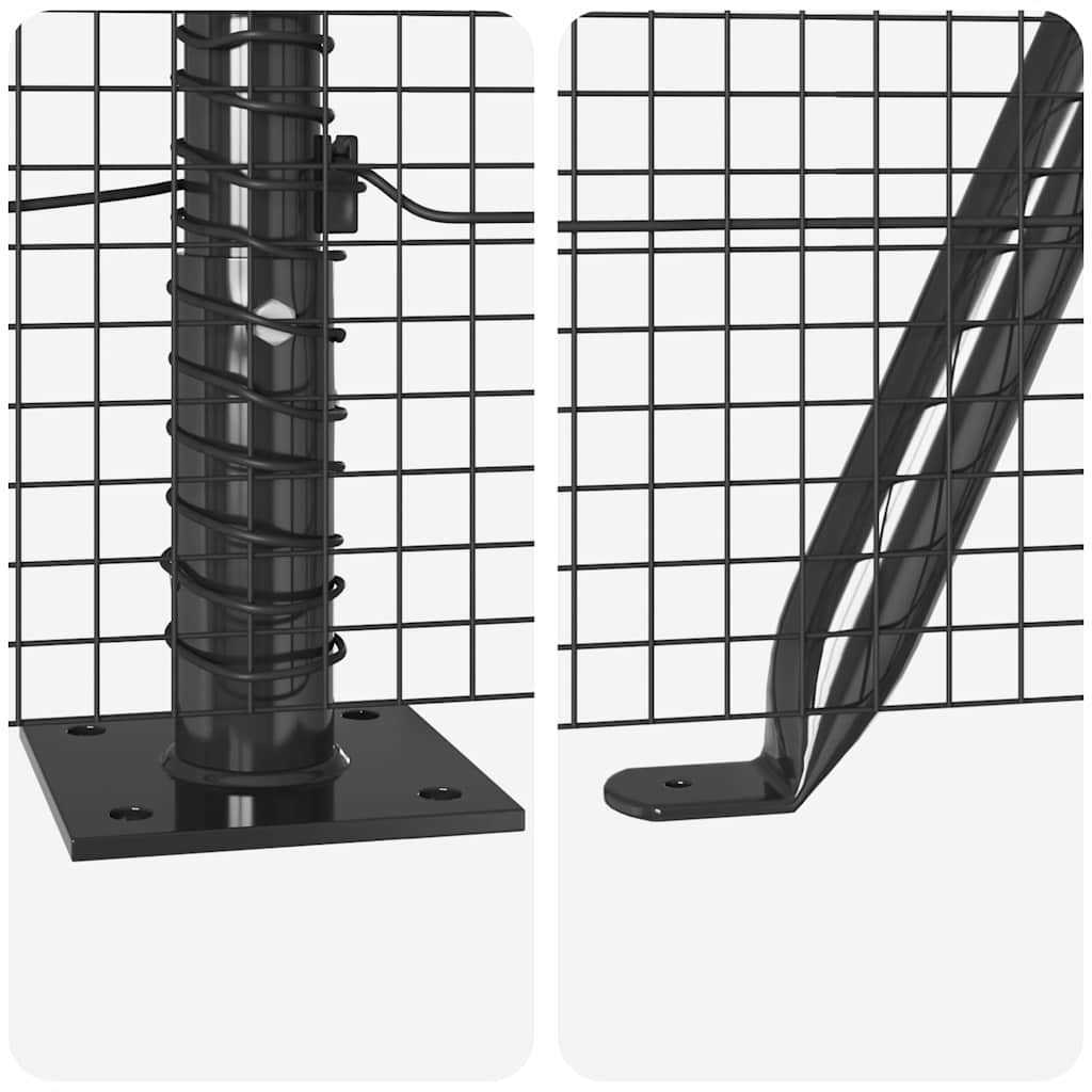 Fence Post Grey 50 x 1 m (19 x 19 mm mesh) Steel and PVC