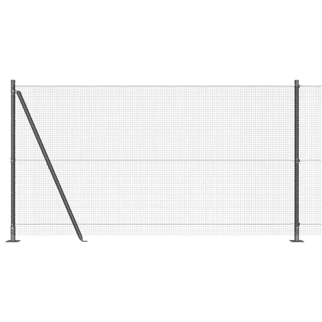 Fence Post Grey 50 x 1.2 m (16 x 16 mm mesh) Steel and PVC