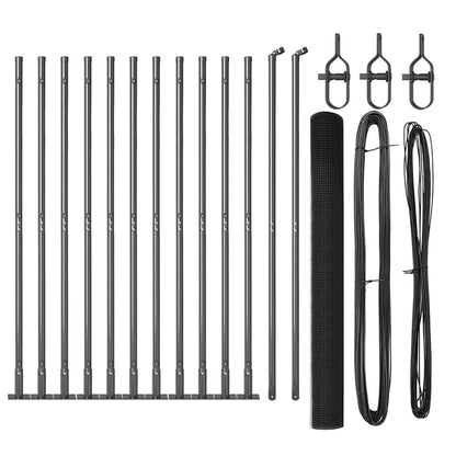 Fence Post Grey 50 x 1.4 m (25 x 25 mm mesh) Steel and PVC