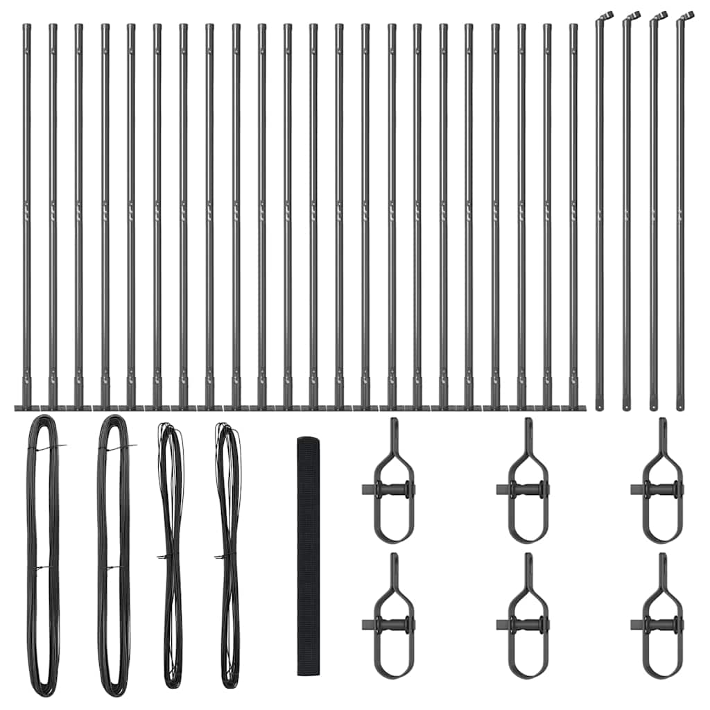 Welded Wire Fence with Concrete Base 50 x 1.5 m (W x H)