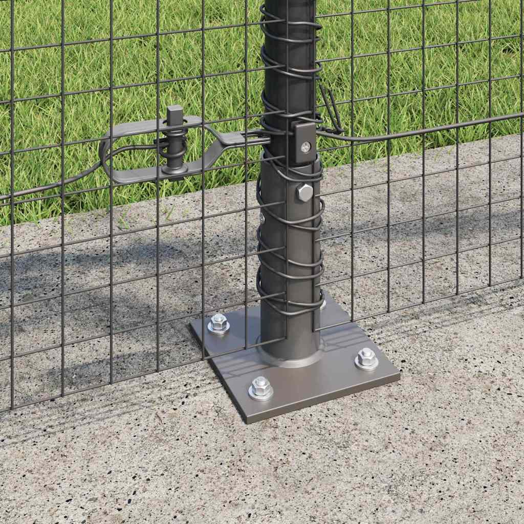 Fence Post Grey 100 x 0.8 m (25 x 25 mm mesh) Steel and PVC