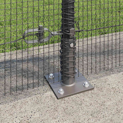 Fence Post Grey 100 x 1 m (12 x 12 mm mesh) Steel and PVC