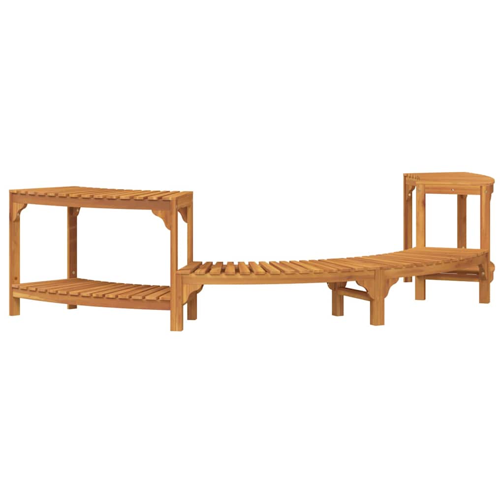 Hot Tub Surround Half-Round Brown 252 x 112 x 55.5 cm