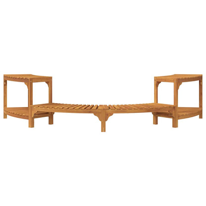 Hot Tub Surround Half-Round Brown 252 x 112 x 55.5 cm