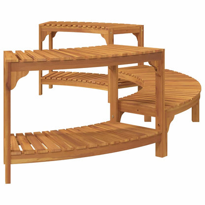 Hot Tub Surround Half-Round Brown 252 x 112 x 55.5 cm