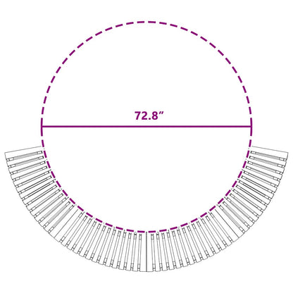 Hot Tub Surround Half-Round Brown 252 x 112 x 55.5 cm