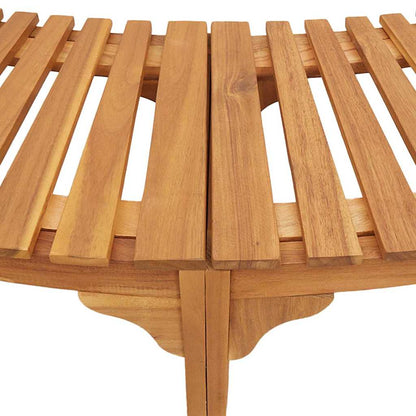 Hot Tub Surround Half-Round Brown 272 x 120 x 55.5 cm