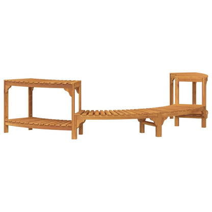 Hot Tub Surround Half-Round Brown 272 x 120 x 55.5 cm