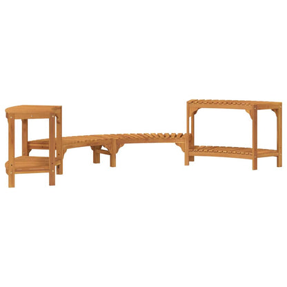 Hot Tub Surround Half-Round Brown 272 x 120 x 55.5 cm