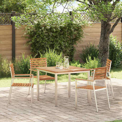 Garden Chair 4 pcs Oil Natural Solid Teak Wood