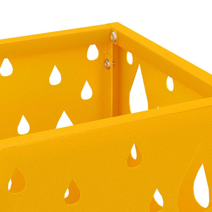 Umbrella Stand with Storage Mustard 15.5 x 15.5 x 49 cm Metal