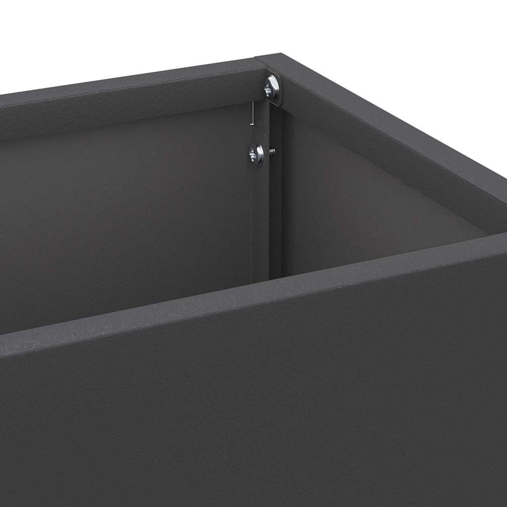 Umbrella Stand with Storage Black 15.5 x 15.5 x 49 cm Metal