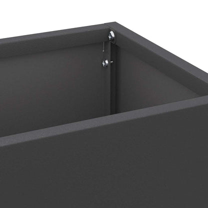Umbrella Stand with Storage Black 15.5 x 15.5 x 49 cm Metal