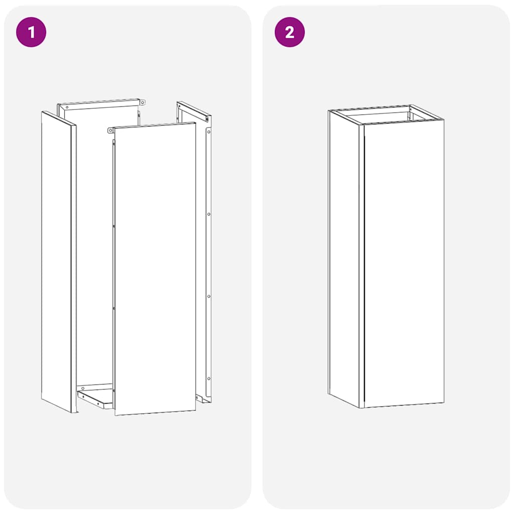 Umbrella Stand Anthracite 15.5 x 15.5 x 49 cm Steel