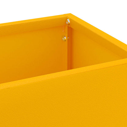 Umbrella Stand with Storage Mustard 15.5 x 15.5 x 49 cm Metal