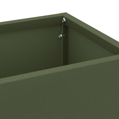 Umbrella Stand with Storage Olive 15.5 x 15.5 x 49 cm Metal