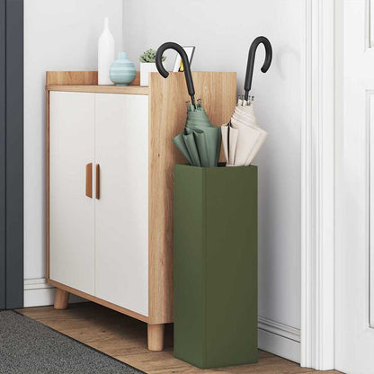 Umbrella Stand with Storage Olive 15.5 x 15.5 x 49 cm Metal