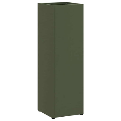 Umbrella Stand with Storage Olive 15.5 x 15.5 x 49 cm Metal