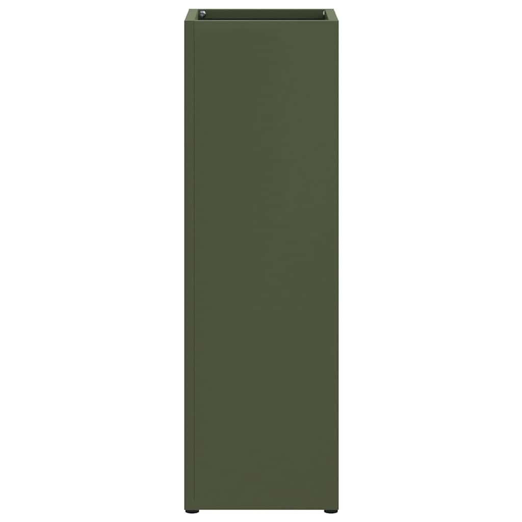 Umbrella Stand with Storage Olive 15.5 x 15.5 x 49 cm Metal