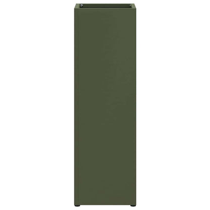 Umbrella Stand with Storage Olive 15.5 x 15.5 x 49 cm Metal