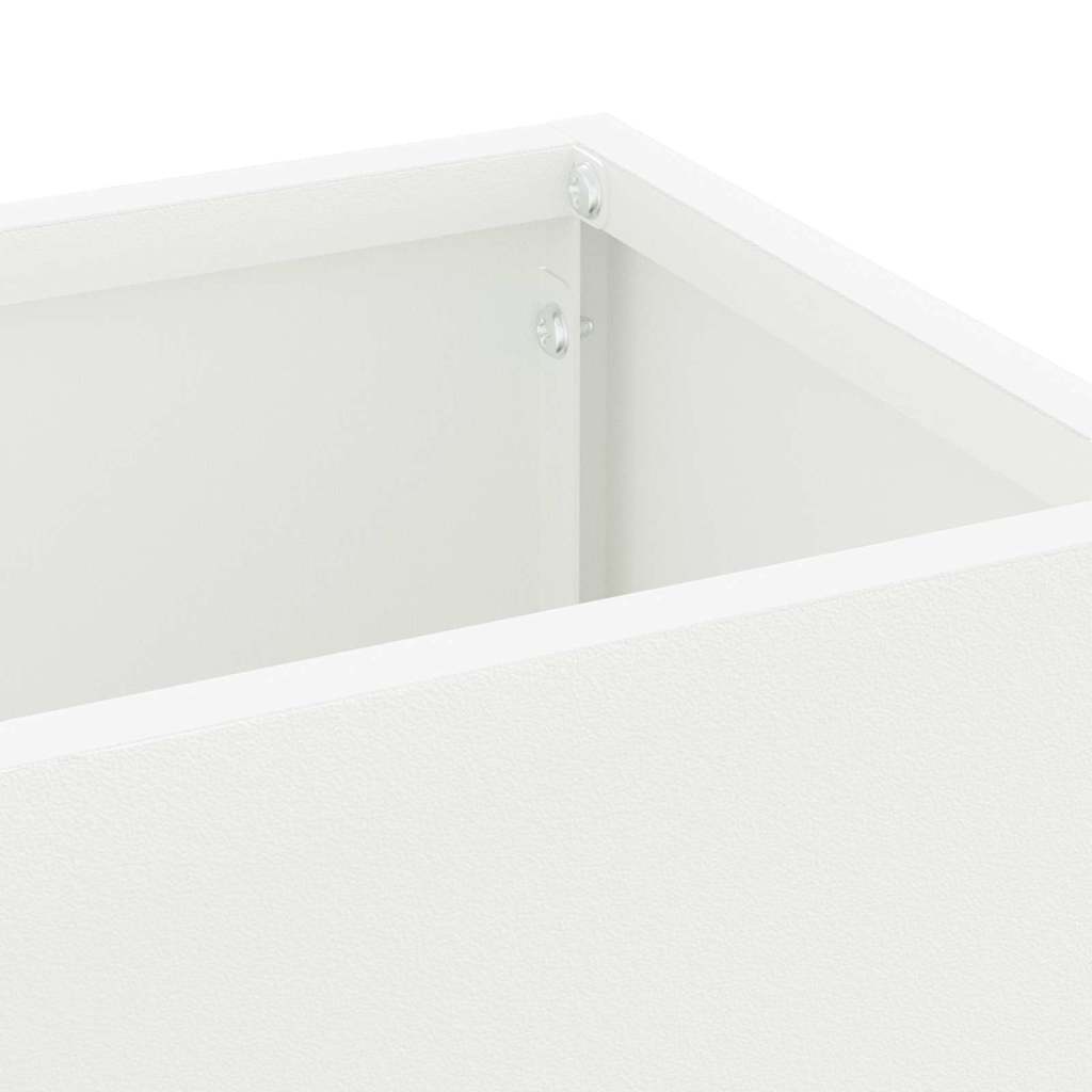 Umbrella Stand with Storage White 15.5 x 15.5 x 49 cm Metal