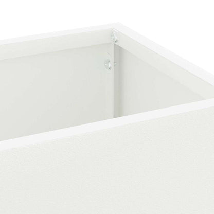 Umbrella Stand with Storage White 15.5 x 15.5 x 49 cm Metal