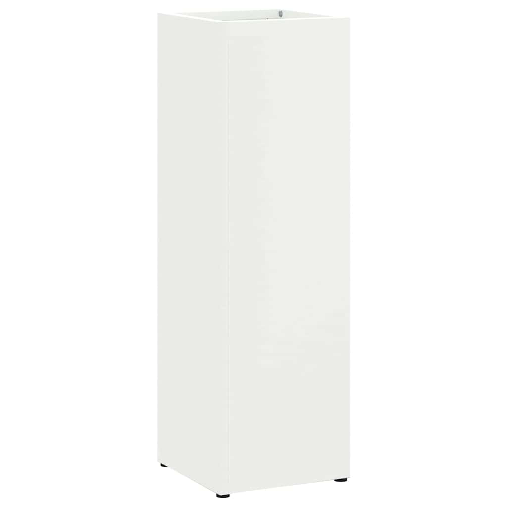 Umbrella Stand with Storage White 15.5 x 15.5 x 49 cm Metal