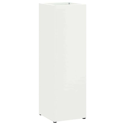 Umbrella Stand with Storage White 15.5 x 15.5 x 49 cm Metal