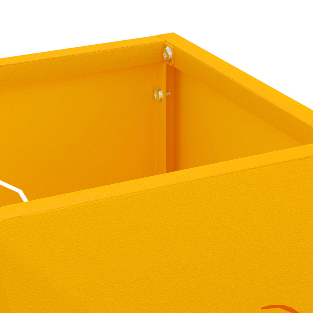 Umbrella Stand with Storage Mustard 15.5 x 15.5 x 49 cm Metal