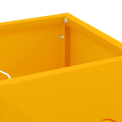 Umbrella Stand with Storage Mustard 15.5 x 15.5 x 49 cm Metal