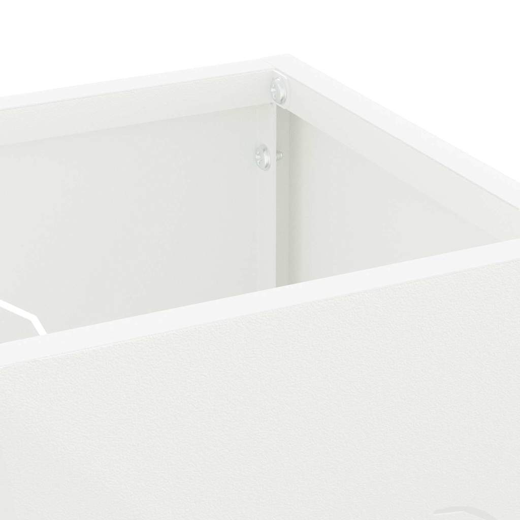 Umbrella Stand with Storage White 15.5 x 15.5 x 49 cm Metal