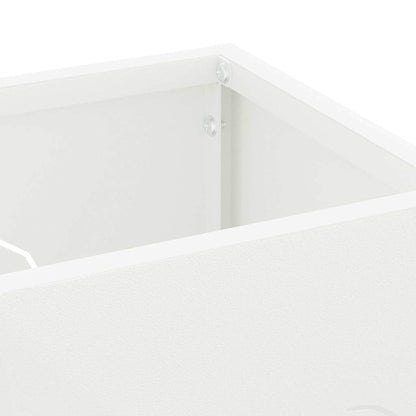Umbrella Stand with Storage White 15.5 x 15.5 x 49 cm Metal