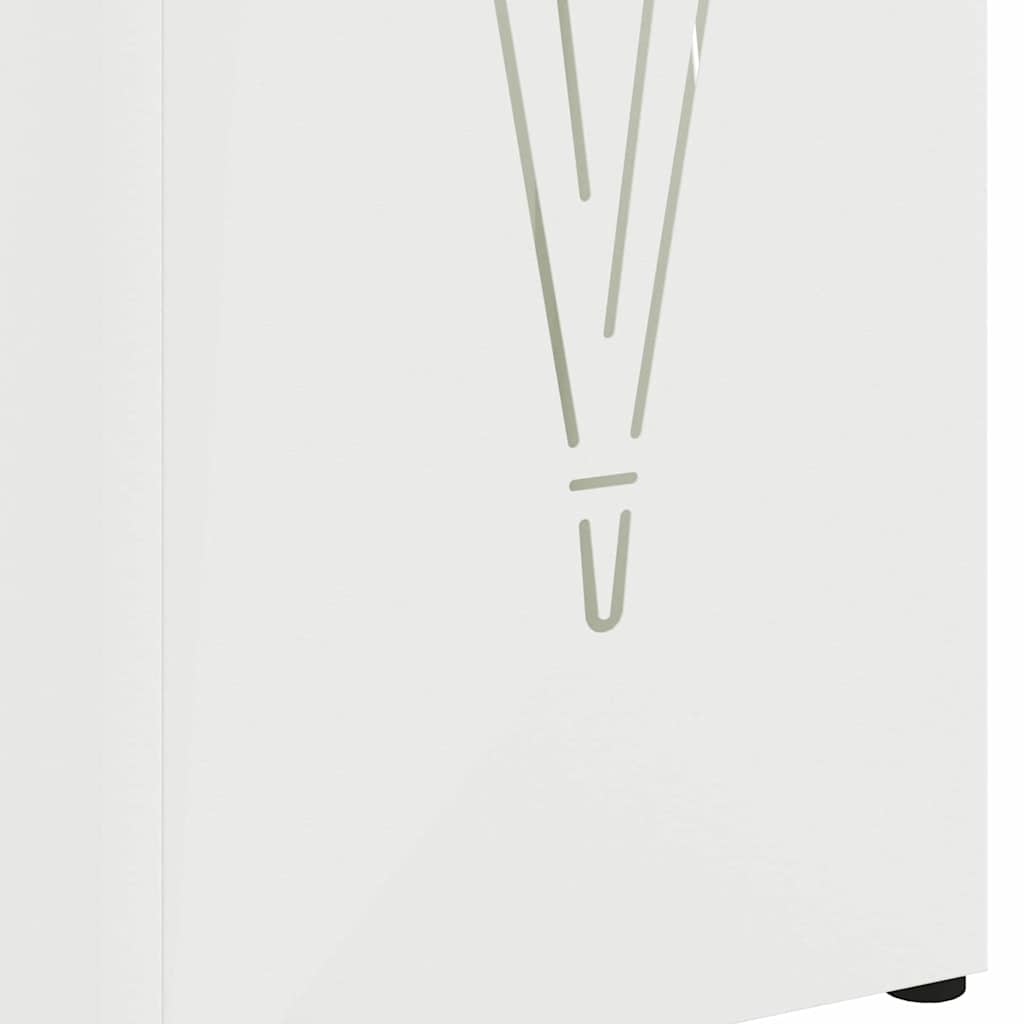 Umbrella Stand with Storage White 15.5 x 15.5 x 49 cm Metal