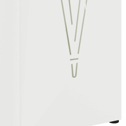 Umbrella Stand with Storage White 15.5 x 15.5 x 49 cm Metal