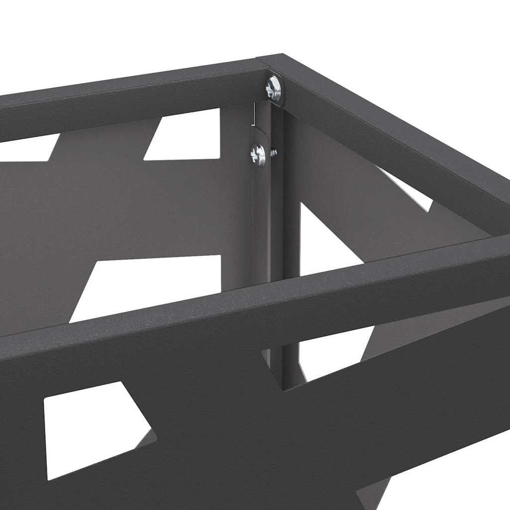 Umbrella Stand with Storage Black 15.5 x 15.5 x 49 cm Metal