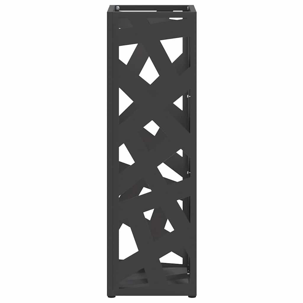 Umbrella Stand with Storage Black 15.5 x 15.5 x 49 cm Metal