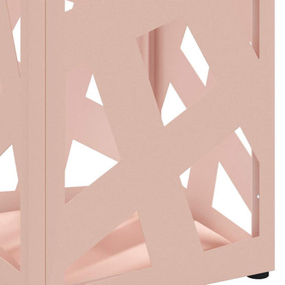 Umbrella Stand with Storage Pink 15.5 x 15.5 x 49 cm Metal