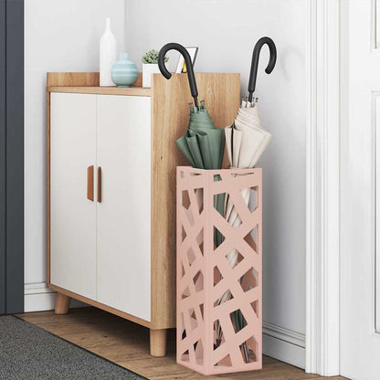 Umbrella Stand with Storage Pink 15.5 x 15.5 x 49 cm Metal