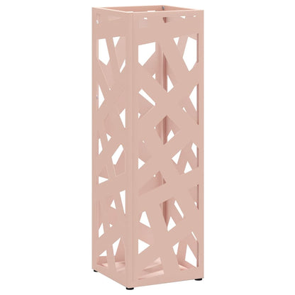 Umbrella Stand with Storage Pink 15.5 x 15.5 x 49 cm Metal
