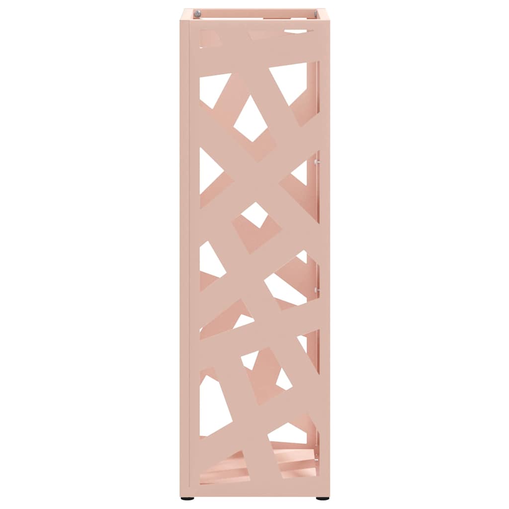 Umbrella Stand with Storage Pink 15.5 x 15.5 x 49 cm Metal