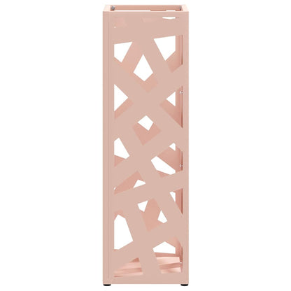 Umbrella Stand with Storage Pink 15.5 x 15.5 x 49 cm Metal