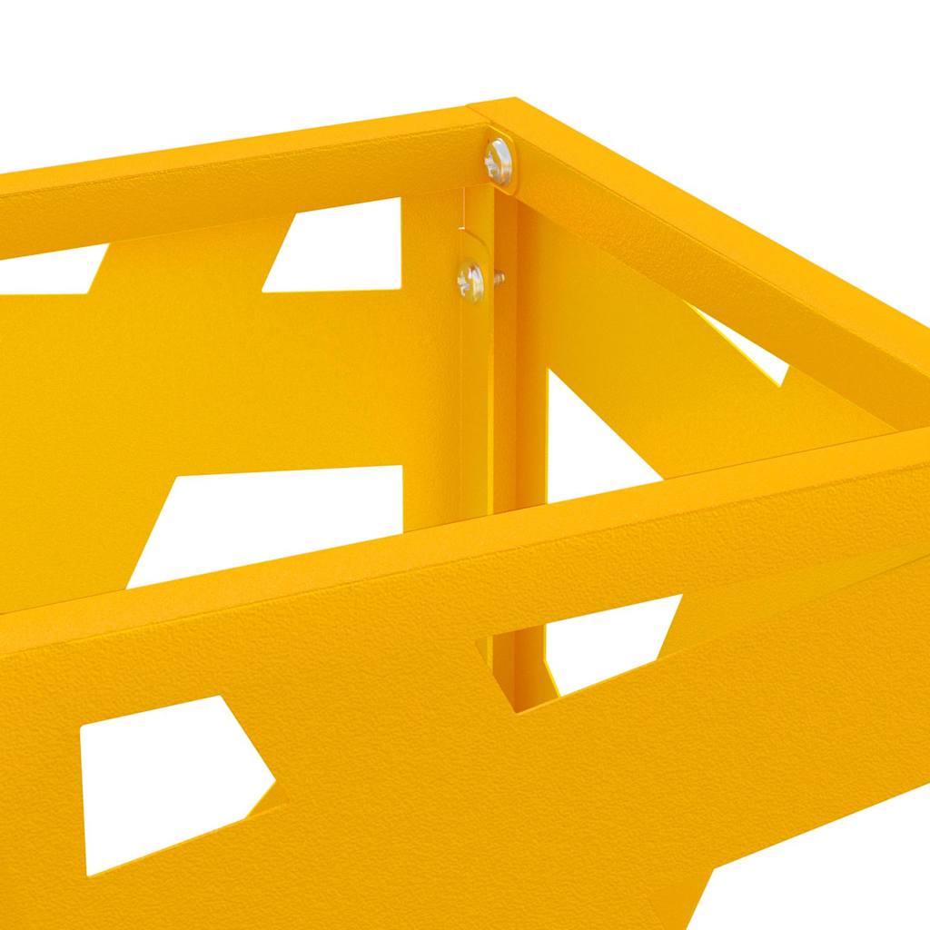 Umbrella Stand with Storage Mustard 15.5 x 15.5 x 49 cm Metal