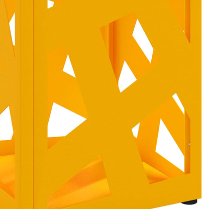 Umbrella Stand with Storage Mustard 15.5 x 15.5 x 49 cm Metal